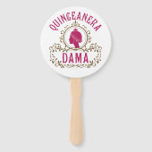 Quinceanera Dama Handwaaier (Voorkant)