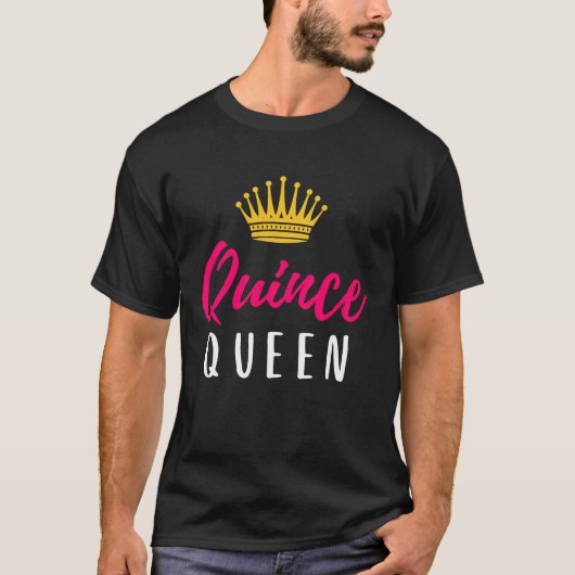 Quinceanera Damas Pink Womens Crown Theme Party Qu T-shirt (Voorkant)