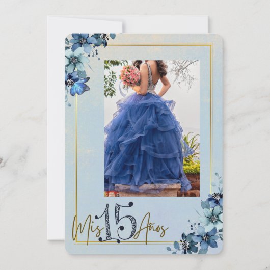 Quinceañera Dank je kaart (Achterkant)