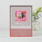 Quinceañera dank u kaart met foto (Staand voorkant)