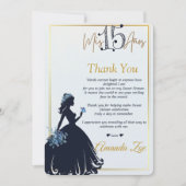Quinceañera Dankkaart Kaart (Voorkant)
