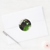 Quinceanera Dark Green Glitter Gown Cream Rozen Ronde Sticker (Envelop)