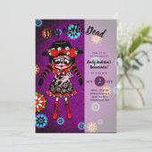 Quinceanera Day of the Dead Sugar Skulls Kaart (Staand voorkant)