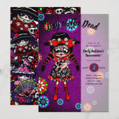 Quinceanera Day of the Dead Sugar Skulls Kaart (Voorkant / Achterkant)