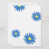 Quinceanera Delightful Daisy Bericht Tekst Blauw Kaart (Achterkant)