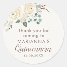Quinceanera Dreamweaver White Floral Stickers