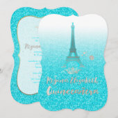 Quinceanera/Eiffel/Blue/Princess/Crown Kaart (Voorkant / Achterkant)