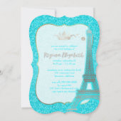 Quinceanera/Eiffel/Blue/Princess/Crown Kaart (Achterkant)