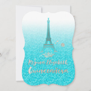 Quinceanera/Eiffel/Blue/Princess/Crown Kaart