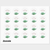 Quinceanera Elegant Botanisch Succulent Ronde Sticker (Vel)
