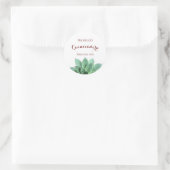 Quinceanera Elegant Botanisch Succulent Ronde Sticker (Tas)