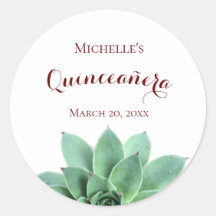 Quinceanera Elegant Botanisch Succulent