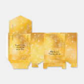 Quinceanera Elegant Goud, Sparkle Bedankdoosjes (Uitgevouwen)