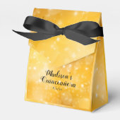 Quinceanera Elegant Goud, Sparkle Bedankdoosjes (Voorkant Zijde)