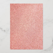 Quinceañera Elegant Roos Gouden Glitter Verjaardag Folie Uitnodiging (Achterkant)