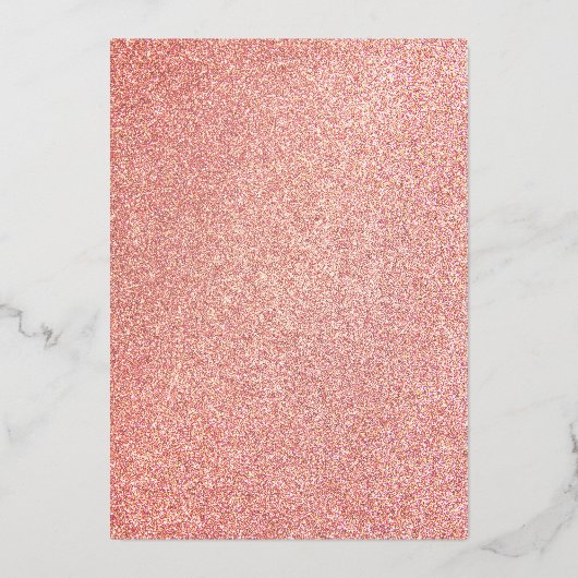 Quinceañera Elegant Roos Gouden Glitter Verjaardag Folie Uitnodiging (Achterkant)