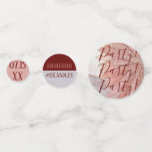 Quinceanera Elegant Roze 15e Verjaardagsfeestje Confetti (Voorkanten)