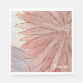 Quinceanera Elegant Roze 15e Verjaardagsfeestje Servet