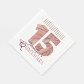 Quinceanera Elegante Roze Kaars15e Verjaardagsfees Servet (Hoek)