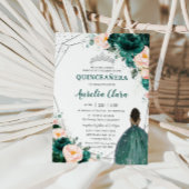 Quinceañera Emerald Blush Floral Brown Princess Kaart