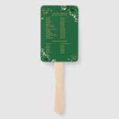 Quinceañera Emerald Green Bloemen Evenementen Prog Handwaaier (Achterkant)