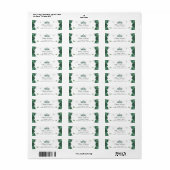 Quinceañera Emerald Green Floral Butterflies Tiara Etiket (Full Sheet)