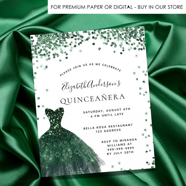 Quinceanera emerald green jurk (Creator heeft geüpload)