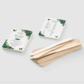 Quinceañera Emerald Groen Bloemen Padrinos Program Handwaaier (Niet-gemonteerd)