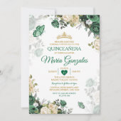 Quinceañera Emerald Groene Mexicaanse Vlinder Kaart (Voorkant)
