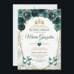 Quinceañera Emerald Groene Mexicaanse Vlinder Kaart<br><div class="desc">Emerald Groene Mexicaanse Charra Quinceañera Vlinder Uitnodiging Mis Quince 15 Anos,  16e verjaardag, </div>