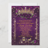 Quinceañera en Sweet 16 Feest Uitnodigingen (Achterkant)