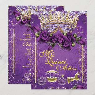 Quinceañera en Sweet 16 Party Invitations Kaart