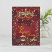 Quinceañera en Sweet 16 Party Invitations Kaart (Staand voorkant)