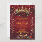 Quinceañera en Sweet 16 Party Invitations Kaart (Achterkant)