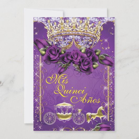 Quinceañera en Sweet 16 Party Uitnodigingen (Voorkant)