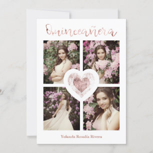 Quinceañera Español Tendencia Oro Rosa 4 Fotos