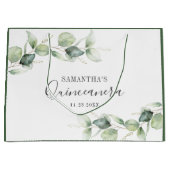 Quinceanera Eucalyptus 15e verjaardag Groot Cadeauzakje (Voorkant)