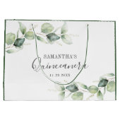 Quinceanera Eucalyptus 15e verjaardag Groot Cadeauzakje (Achterkant)