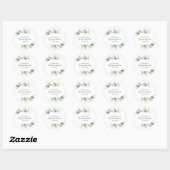 Quinceanera Eucalyptus 15th Birthday Greenery Ronde Sticker (Vel)