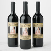 Quinceañera Event Wine Favor Label Gepersonaliseer Wijn Etiket (Flessen)