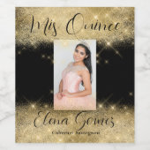 Quinceañera Event Wine Favor Label Gepersonaliseer Wijn Etiket (Enkel label)