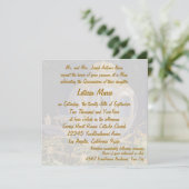 Quinceanera Fairy Tale Princess Gold en white Kaart (Staand voorkant)