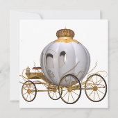 Quinceanera Fairy Tale Princess Gold en white Kaart (Achterkant)