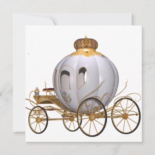 Quinceanera Fairy Tale Princess Gold en white Kaart (Achterkant)