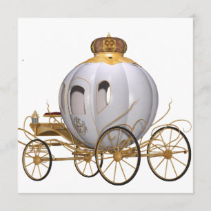 Quinceanera Fairy Tale Princess Gold en white Kaart