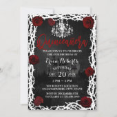 Quinceanera Fairytale Castle Roos & Thorn Princess Kaart (Voorkant)