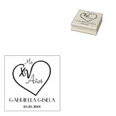 Quinceañera Fancy kalligrafie Rubberstempel (Gestempeld)