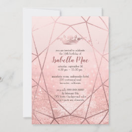 Quinceanera/Faux Roos Gold Snowflakes+Kroon Kaart