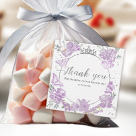 Quinceanera Favor Tags Vlinder Lavendel Bloemen Bedankjes Labels