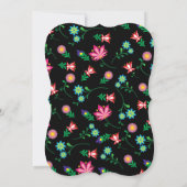 Quinceañera Fiesta Birthday Party folkart bloemen Kaart (Achterkant)